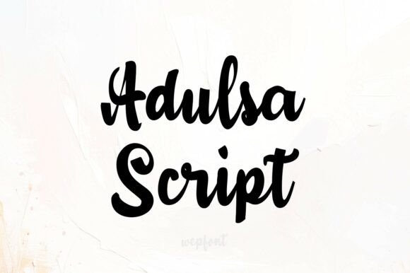 Adulsa Script: A Handwritten Font for Elegant Web Design