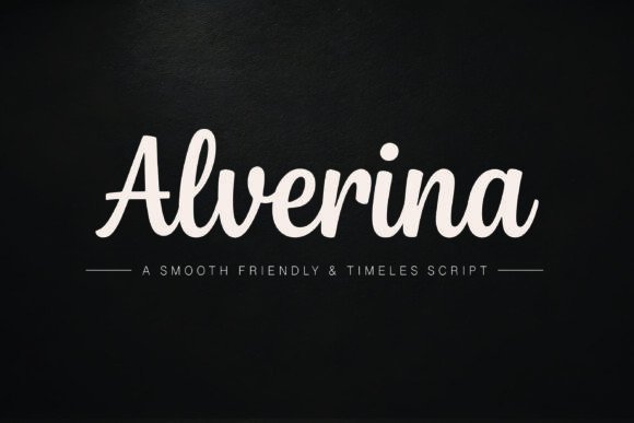 Alverina: A Script Font for Editorial Elegance