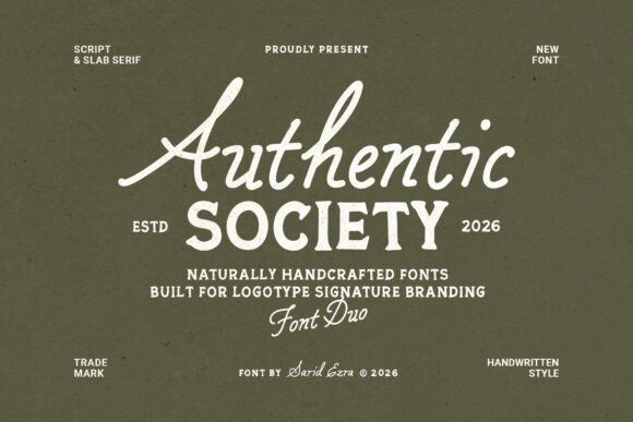 Authentic Society: A Font for Digital Branding and Web Design