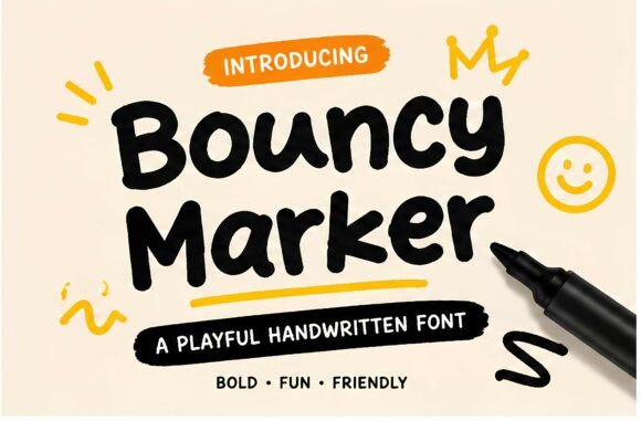 Bouncy Marker: A Playful Font for Digital Branding