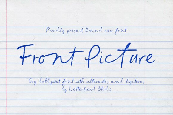 Front Picture: A Script Font for Crafters and Product Creators